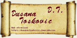 Dušana Tošković vizit kartica